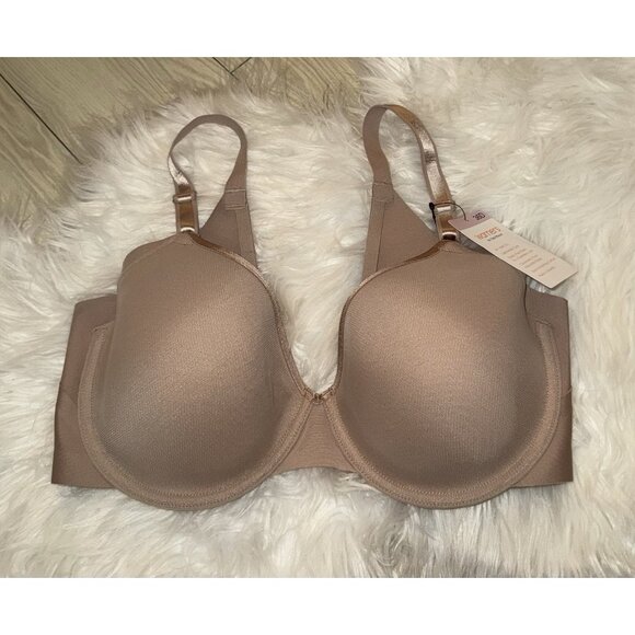 Warners RA3081A No Side Effects Underarm Back Smoothing Comfort Bra 36D Beige - Picture 2 of 6